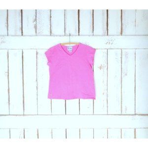 Pink Lilly Pulitzer vneck cap sleeve tshirt